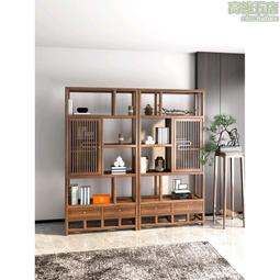 實木博古架中式新中式客廳置物架隔斷博物架酒架書架南榆木展示架 歷史價格詳細信息