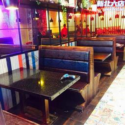 餐廳卡座沙發 美式1950風u型皮藝沙發雙人卡座沙發桌椅 歷史價格詳細信息