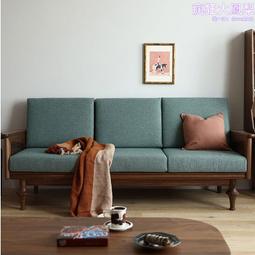 復古布藝實木沙發法式雲朵三人位小戶型美式原木中古奶油直排沙發 歷史價格詳細信息