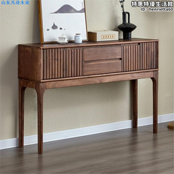 北歐黑胡桃木玄關櫃全實木玄關桌簡約輕奢型新中式收納儲物櫃 價格比較,價格查詢,歷史價格詳細信息