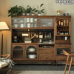 實木餐邊櫃餐廳靠牆一體高櫃櫥櫃儲物櫃組合家用簡約客廳酒櫃 歷史價格詳細信息