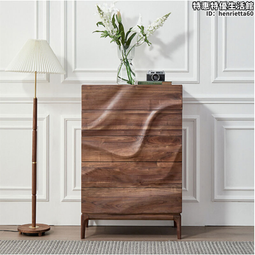 五鬥櫃儲物櫃實木小戶型臥室全黑簡約北歐胡桃木北美抽屜 價格比較,價格查詢,歷史價格詳細信息