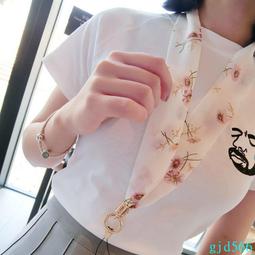 絲巾掛繩 寬版緞帶 裝飾頸鍊  時尚穿搭小配件手機頸掛繩/證件吊繩 可愛小動 歷史價格詳細信息