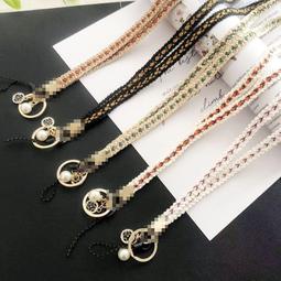 ☯繁星閣☯經典款 小香風掛繩 珍珠5四葉草 小香風手機短掛繩 小香風手機吊飾 ins毛呢吊飾  小香風手機吊墜 歷史價格詳細信息