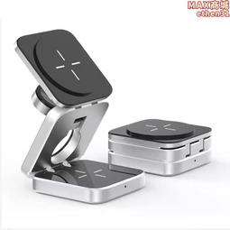 適用15無線充電器三合一支架15w快充適用iphone15/14手機耳機 歷史價格詳細信息