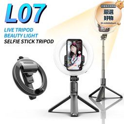 l07補光燈自拍杆三腳架新款桌面燈拍照自拍器美顏主播燈支架 歷史價格詳細信息
