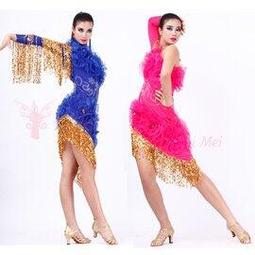 亮片流蘇舞蹈表演服舞臺演出比賽服 T5110 歷史價格詳細信息