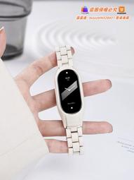 爆品 下殺適用小米手環8編織表帶NFC運動智能手環保護套xiaomi八代pc一體腕帶男生女生夏天可愛綠色手鏈舒適透氣非原 歷史價格詳細信息