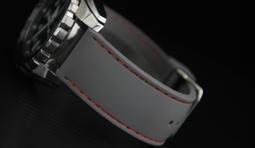 20mm直身~超優手感,歐洲市場同步上架,平面高質感silicone strap 矽膠錶帶不鏽鋼製錶扣~白線 歷史價格詳細信息