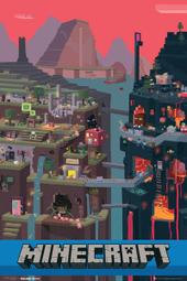 【英國進口線上遊戲海報】當個創世神 明日世界 MINECRAFT (World Beyond) #FP4521 歷史價格詳細信息
