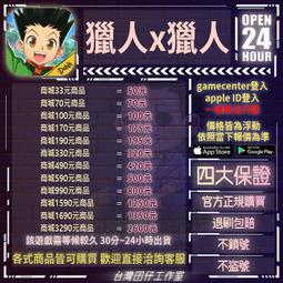 獵人x獵人 大冒險 代儲 獵人x獵人 儲值 ????超商???? 歷史價格詳細信息