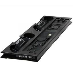 【二手商品】SONY PS4 SLIM PRO 多功能散熱風扇直立架 搖桿 雙手把座充 遊戲片收納架 GP4-816 歷史價格詳細信息