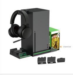 Xbox SeriesX主機多功能充電底座XSX手柄雙座充+碟片收納架 歷史價格詳細信息