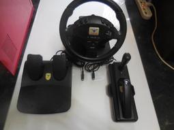 (二手) 電玩遊戲周邊~PS2~方向盤+腳踏煞車油門+排檔~套裝組件 價格比較,價格查詢,歷史價格詳細信息