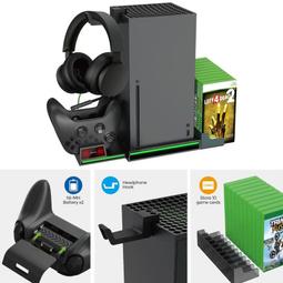 Xbox SeriesX主機充電底座XSX/ONE SX手柄座充+碟片收納耳機掛架 價格比較,價格查詢,歷史價格詳細信息