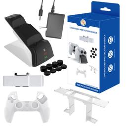 PS5配件套裝PS5手柄座充PS5攝像頭蓋手柄搖桿帽硅膠套PS5主機掛鉤 歷史價格詳細信息