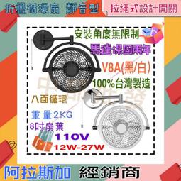 阿拉斯加 8吋 VIVI折疊循環扇-胡桃木 壁扇 空調扇 浴室電風扇 芬朵壁掛扇 台灣製【高雄永興照明】 歷史價格詳細信息