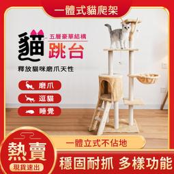 通天柱貓爬架貓窩貓樹一體太空艙貓屋不占地實木跳臺貓咪玩具架子 歷史價格詳細信息
