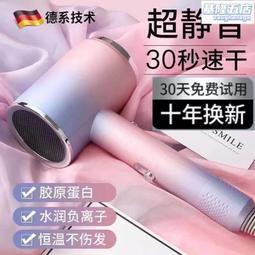 德國吹風機家用髮廊大功率理髲店冷熱風負離子大風力靜音速乾筒 歷史價格詳細信息