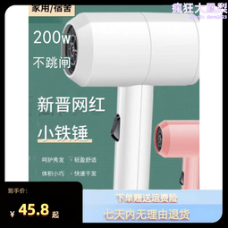 吹風機宿舍用學生500w小功率800w負離子護髮1000W以下小型可攜式 歷史價格詳細信息