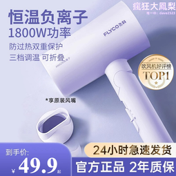 飛.科吹風機6366智能恆溫負離子護髮冷熱風筒大風速幹家用電吹風 歷史價格詳細信息