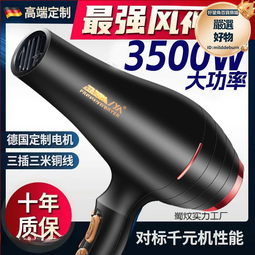 吹風機髮廊大功率藍光離子不傷發家用冷熱大風力電吹風理髮店專用 歷史價格詳細信息