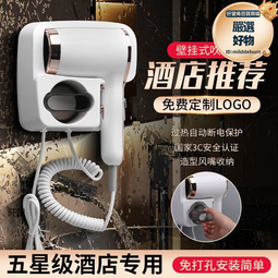 壁掛式吹風機酒店賓館專用大風力速乾電吹風家用靜音藍光護髮吹風機 歷史價格詳細信息
