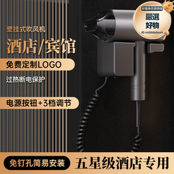 酒店吹風機壁掛式賓館民宿速乾吹風機家用負離子護髮吹風機冷熱風 歷史價格詳細信息