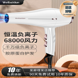 髮廊家用大風力吹風機理髮店3000大功率藍光護髮電吹風冷熱黃榮幸 歷史價格詳細信息
