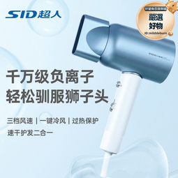 超人吹風機家用宿舍負離子大功率冷熱風可摺疊酒店吹風機RD1631 歷史價格詳細信息