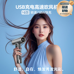 新款無線吹風機家用大功率電吹風小功率宿舍吹風筒藍光懶人吹風機 歷史價格詳細信息
