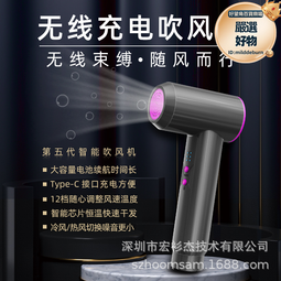 充電無線吹風機出差學生宿舍不插電吹風筒負離子冷熱護髮電吹風 歷史價格詳細信息