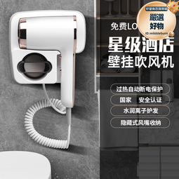 壁掛式吹風機酒店賓館家用浴室掛壁式幹發器化妝室負離子吹風機 歷史價格詳細信息