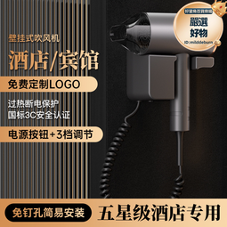 家用可掛壁電吹風機酒店用免打孔賓館專用速幹吹風機便攜護髮藍光 歷史價格詳細信息