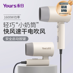 永日摺疊負離子吹風機家用便攜電吹風護髮中國紅吹風筒 歷史價格詳細信息