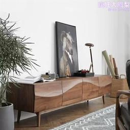 北歐實木櫻桃木電視櫃客廳原木風簡約小戶型黑胡桃木電視機櫃儲物 歷史價格詳細信息