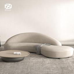 服裝店美容院弧形洽談沙發會客4s店休息區接待異形皮質小沙發 歷史價格詳細信息