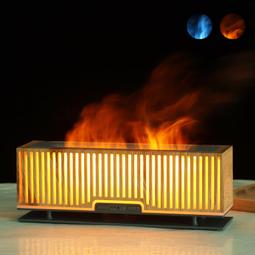 新品爆款火焰香薰加溼器氛圍燈家用桌面精油擴香機七彩燈光 歷史價格詳細信息