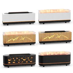 新款桌面長條七彩仿真火焰香薰機壁爐家用酒店噴香usb空氣加溼器 歷史價格詳細信息