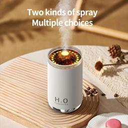 2024新款仿真雙色火焰巖石香薰機 臥室桌面鬧鐘加溼器大霧量2 歷史價格詳細信息