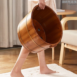 泡腳桶木質家用高45cm木桶洗腳杉木足療木桶足浴盆實木 歷史價格詳細信息