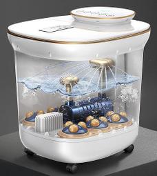 泡腳桶全自動按摩足浴盆新款家用電動加熱恆溫過小腿洗腳盆足療桶 歷史價格詳細信息