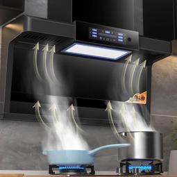 【好康】出品華凌7字型抽油煙機h51頂側雙吸廚房大吸力油煙機煙灶套裝 歷史價格詳細信息