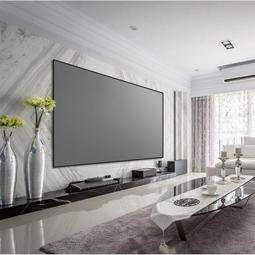 【抗光幕布】投影儀 家用窄邊畫框幕布 4K超高清黑晶100寸投影屏幕 硬屏 歷史價格詳細信息