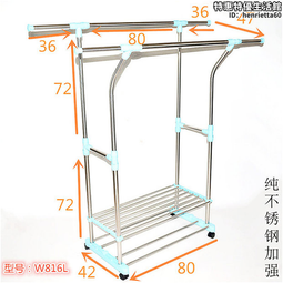 衣架臥室內落地掛衣架客廳家用髒衣簍收納架子金色陽臺移動衣帽架 歷史價格詳細信息