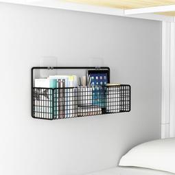 【熱賣】墻上置物架臥室掛墻墻壁掛架衛生間免打孔宿舍床頭掛籃浴室收納訉 歷史價格詳細信息