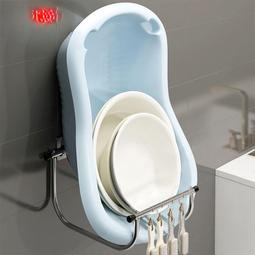 免打孔臉盆架放臉盆掛架衛生間壁掛浴室掛鉤網紅粘膠墻上收納神器~特價 歷史價格詳細信息