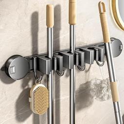拖把架免打孔拖把夾拖把掛鈎衛生間掛架強力壁掛浴室收納廚房 歷史價格詳細信息