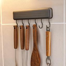 廚房免打孔掛鈎可旋轉勺子鍋鏟牆上置物架壁掛式鍋刷多鉤收納掛架 歷史價格詳細信息