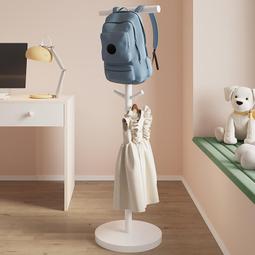 兒童掛衣架室內彩色兒童房落地衣帽架簡約童趣立式掛書包衣服架子 歷史價格詳細信息